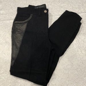 Yigal Azrouel black leather jeans